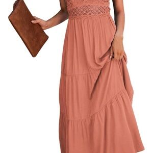 Pink Tiered Strapless Sundress
